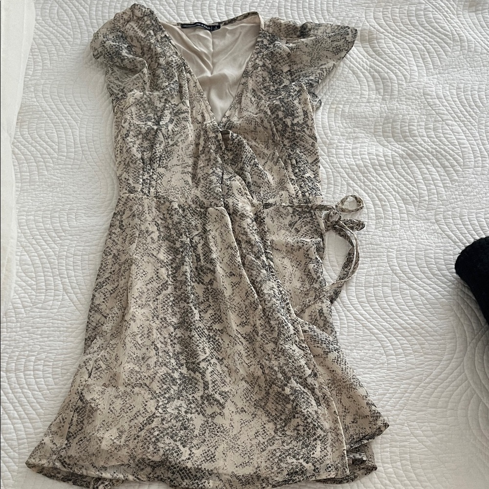 Abercrombie Snake Print Wrap Dress